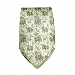 Cravate soie : Dufy - Jungle Éléphants