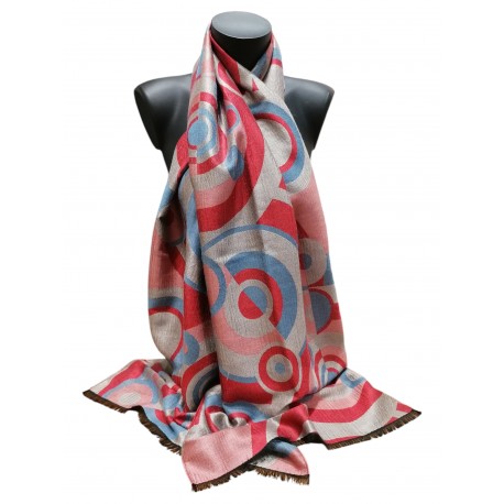Inspiration Delaunay Sonia - Laine & soie Rouge gris 45cm