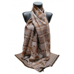 Jones - Lotus et Papyrus, Laine & soie Marron 45cm