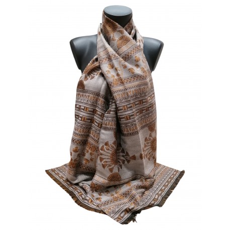 Jones - Lotus et Papyrus, Laine & soie Marron 45cm