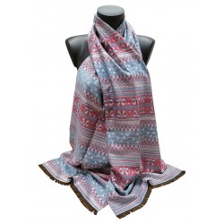 Jones - Palmettes grecques, Laine & soie Gris rouge 45cm