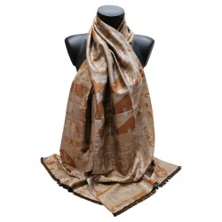 Monuments historiques de Lyon - Laine & soie Bleu 45cm