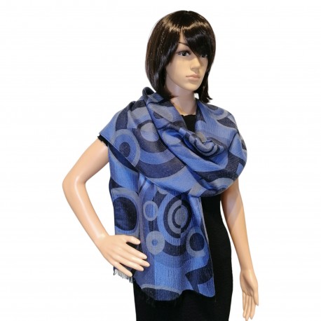 Inspiration Delaunay Sonia - Laine & soie Bleu 45cm