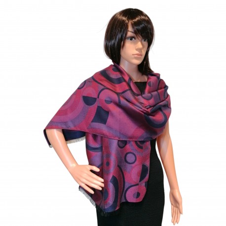 Inspiration Delaunay Sonia - Laine & soie Bordeaux 45cm