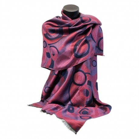 Inspiration Delaunay Sonia - Laine & soie Bordeaux 70cm