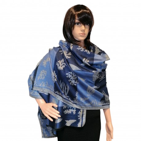 Matisse Polynésie, la mer - Laine & soie Bleu 70cm