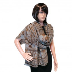 Jones - Lotus et Papyrus, Laine & soie Marron 45cm