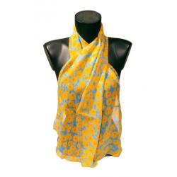 Ruhlmann - Dessin textile Bleu jaune