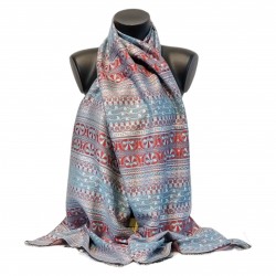 Jones - Palmettes grecques, Laine & soie Gris rouge 45cm