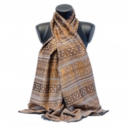 Jones - Palmettes grecques, Laine & soie Marron 45cm