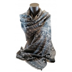 Jones - Lotus et Papyrus, Laine & soie Gris 70cm