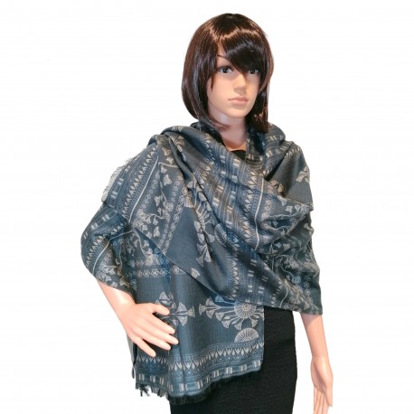 Jones - Lotus et Papyrus, Laine & soie Gris 70cm