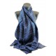 Jones - Palmettes grecques, Laine & soie Bleu 45cm