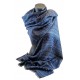 Jones - Palmettes grecques, Laine & soie Bleu 70cm