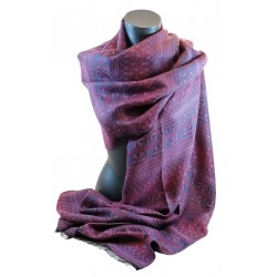 Jones - Palmettes grecques, Laine & soie Bordeaux 70cm