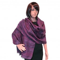 Jones - Palmettes grecques, Laine & soie Bordeaux 70cm