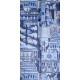 Monuments historiques de Lyon - Laine & soie Bleu 45cm