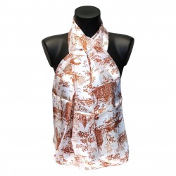 Toile de Jouy Brique blanc