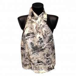 Toile de Jouy Ivoire noir