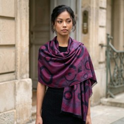 Inspiration Delaunay Sonia - Laine & soie Bordeaux 70cm